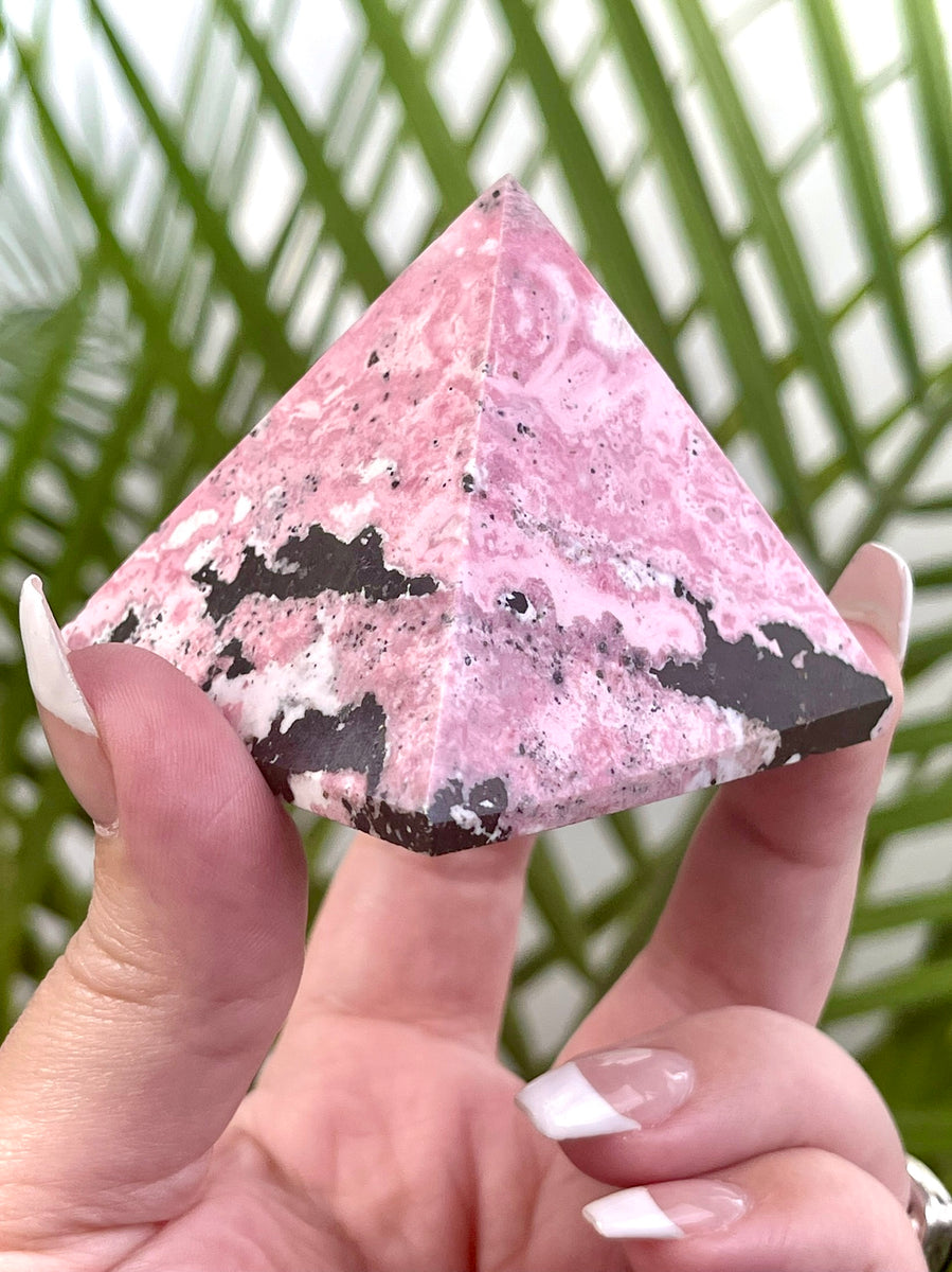 Rhodonite Pyramid - Peruvian Rhodonite – ElevatedWisdom
